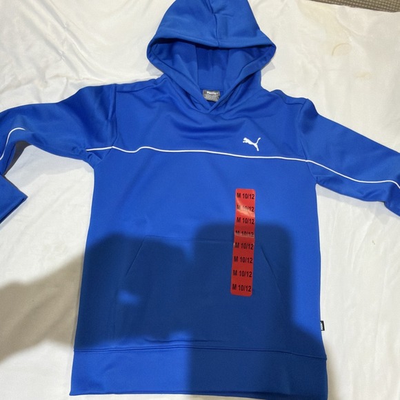 Puma Other - Puma Youth Hoodie  Moisture Wicking Blue Size M 10/12 New With Tags